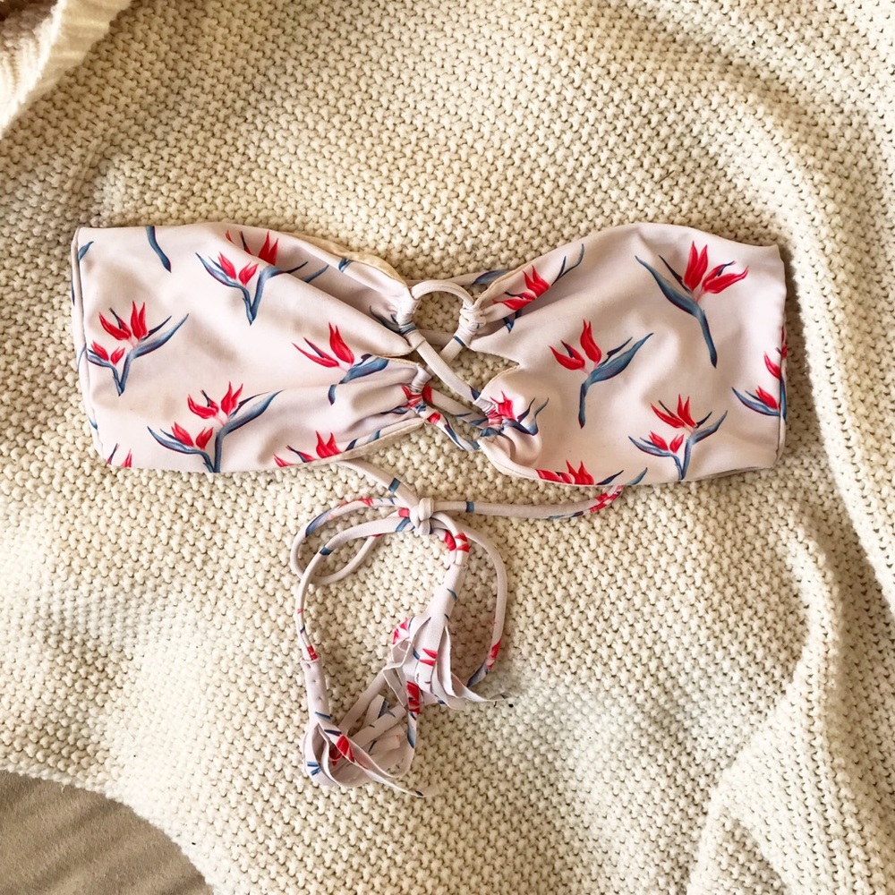 ACACIA swimwear birds of paradise strapless top